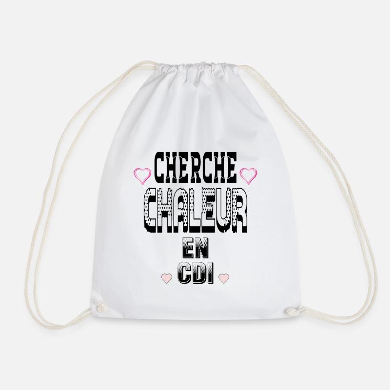 Looking for heat on a permanent contract - Drawstring Bag - white