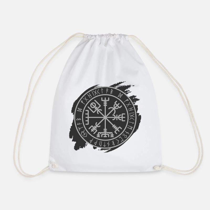 Vegvisir Wikinger Kompass - Turnbeutel - Weiß