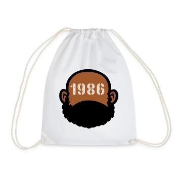 Anniversaire 1986 HOMME DE COULEUR PAPA - Sac de sport léger - blanc - Devant