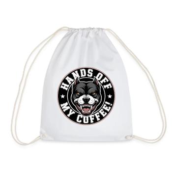 Hands off my coffee - Drawstring Bag - white - Front
