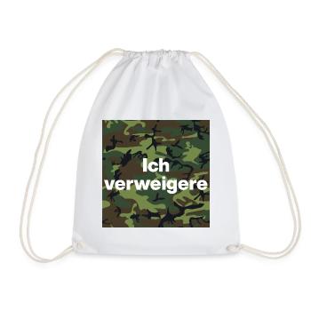 ICH VERWEIGERE DEN DIENST AN DER WAFFE! BUND - Turnbeutel - Weiß - Vorne