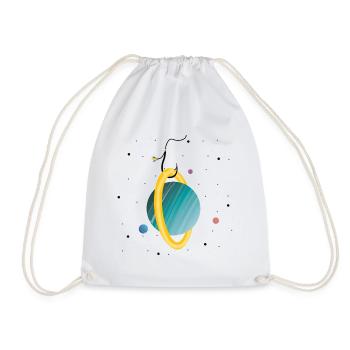 Planet on the hook (2/3) - Drawstring Bag - white - Front