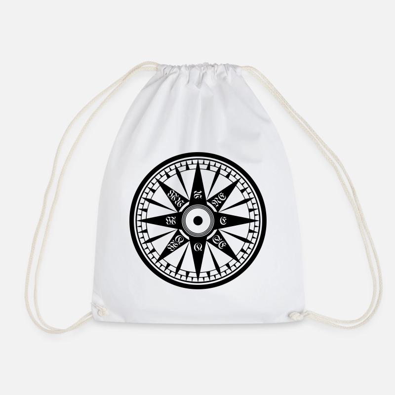 Boussole – Vent rose, Boussole du navire - Sac de sport léger - blanc