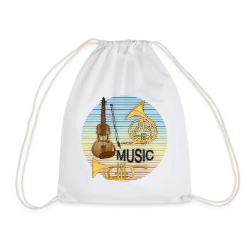 Musical instruments - Drawstring Bag - white - Front