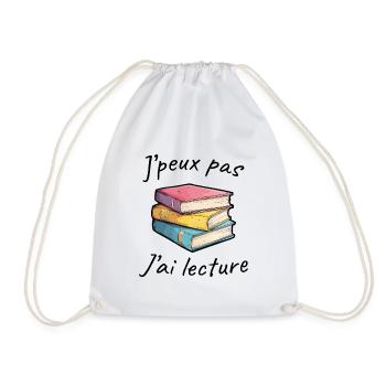 Passion lecture, gens cultivés, lire des romans - Sac de sport léger - blanc - Devant