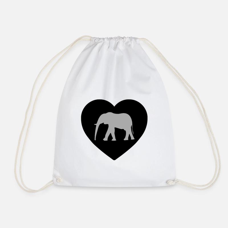Elefant - Turnbeutel - Weiß