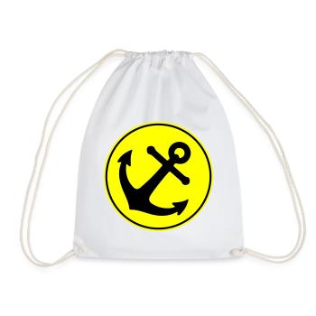 Anker Symbol - Turnbeutel - Weiß - Vorne
