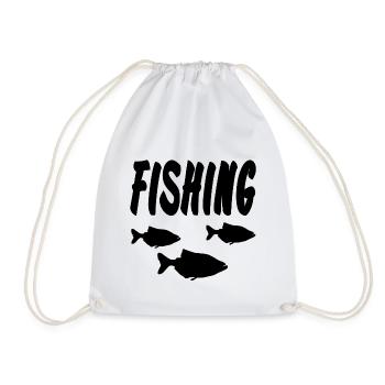 Angling - Drawstring Bag - white - Front