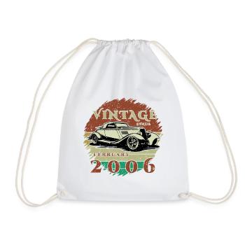 20th Birthday - Classics - Vintage since 02/2006 - Drawstring Bag - white - Front