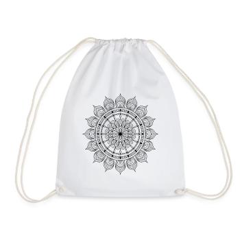 Mandala - Drawstring Bag - white - Front