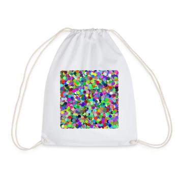 Bunte Konfetti-Kreise - Turnbeutel - Weiß - Vorne