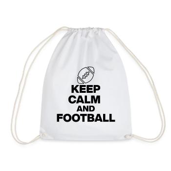 KEEP CALM AND FOOTBALL! DAS DESIGN ZUM EVENT USA - Turnbeutel - Weiß - Vorne