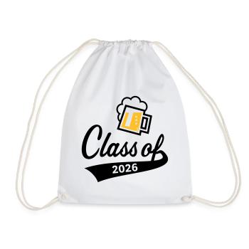 Class Of 2026 (Abschlussklasse / Bier / 2C POS) - Turnbeutel - Weiß - Vorne