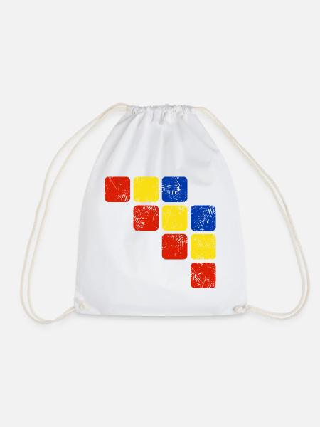 Farben Ornament Muster - Grundfarben - Turnbeutel - Weiß