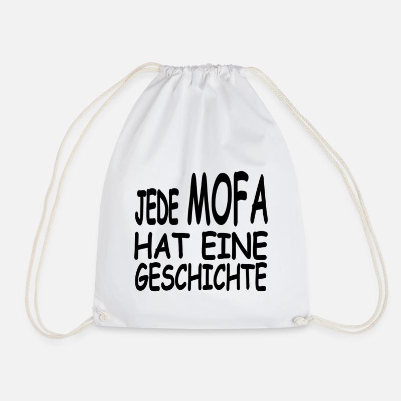 Moped - Drawstring Bag - white