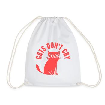 Les chats ne pleurent pas Chat stylé graphique » - Sac de sport léger - blanc - Devant