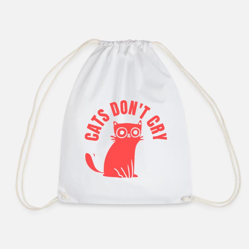Cats Don’t Cry Stylische Grafik Katze „ - Turnbeutel - Weiß