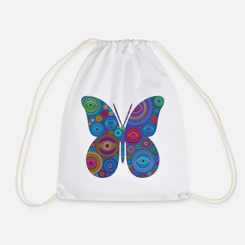 Abstrakte-Augen-Schmetterling - Turnbeutel - Weiß