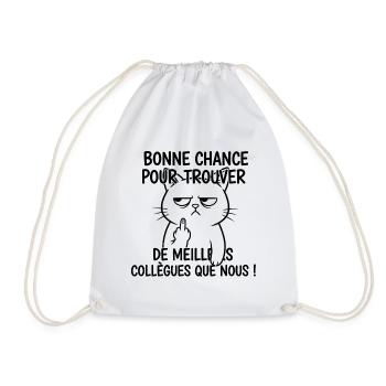 Bonne chance trouver meilleurs collègues - Sac de sport léger - blanc - Devant