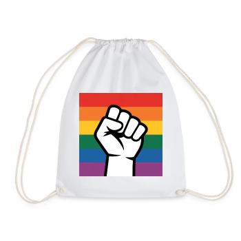 Antifa Fist – Antifaschistisches Merch - Turnbeutel - Weiß - Vorne