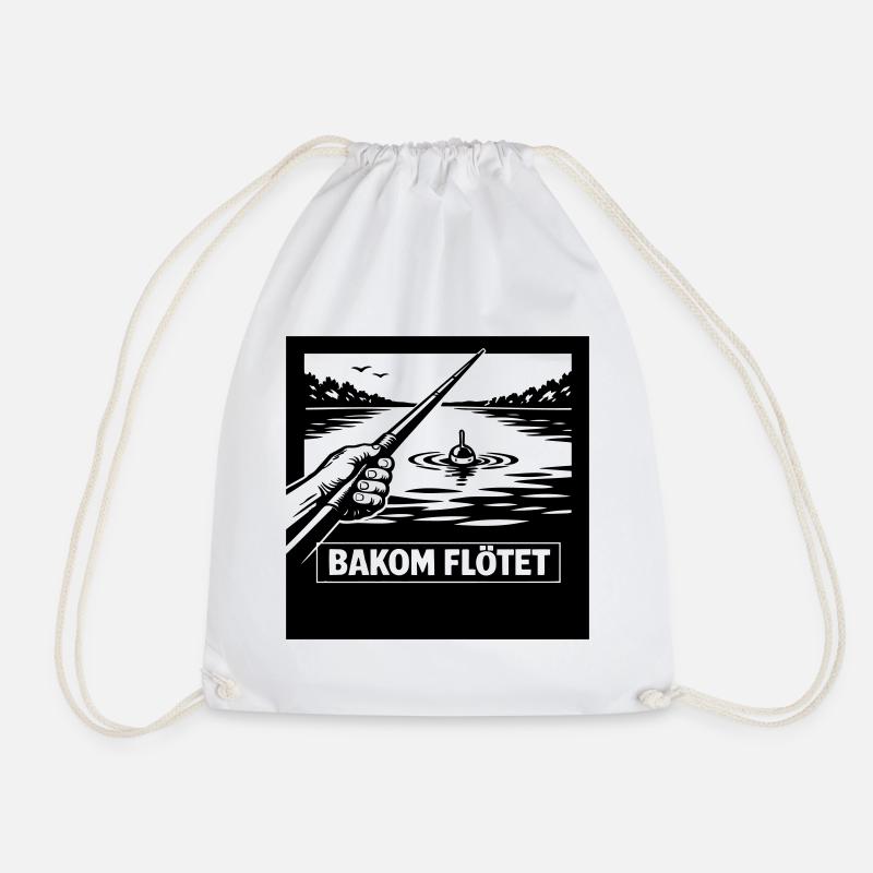 Behind the scenes - Drawstring Bag - white