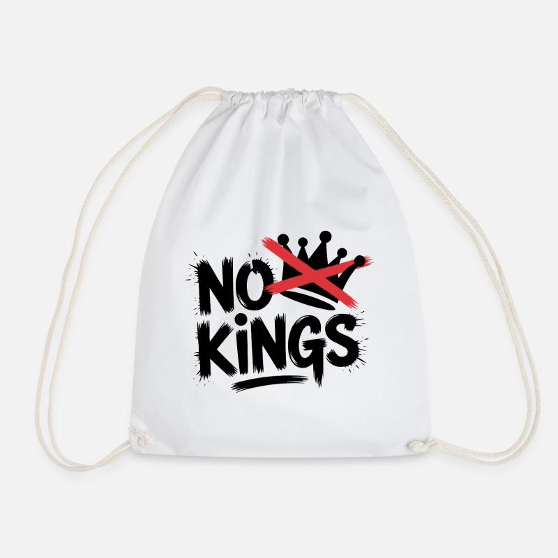 No Kings Statement Design - Turnbeutel - Weiß