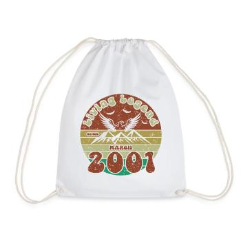 25. Geburtstag Living Legend since VIN 03/2001 - Turnbeutel - Weiß - Vorne