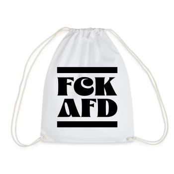 FCK AfD - Drawstring Bag - white - Front