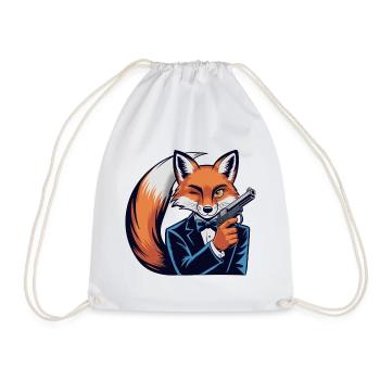 Fox Gentleman Pistol - Drawstring Bag - white - Front