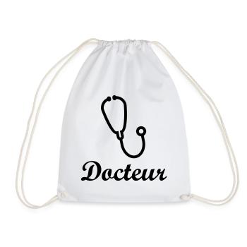 Docteur stéthoscope professionnel santé - Sac de sport léger - blanc - Devant
