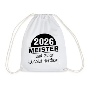 Champion 2026 and absolutely deserved - Drawstring Bag - white - Front