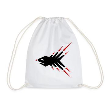 Splitter Fisch - Fantasie-Fisch - Turnbeutel - Weiß - Vorne