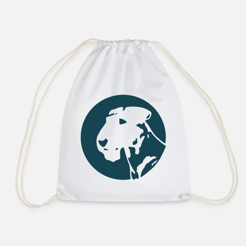 Farmer Airedale - Drawstring Bag - white