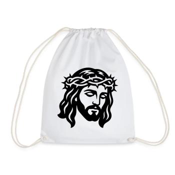 Jésus-Christ Head - Sac de sport léger - blanc - Devant