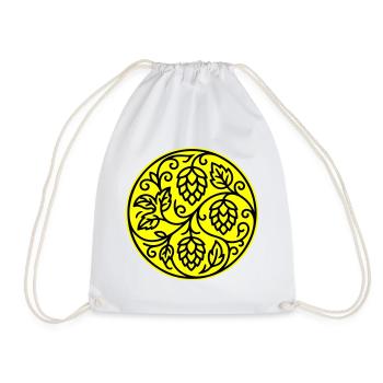 Symbole du houblon orge malt - Sac de sport léger - blanc - Devant