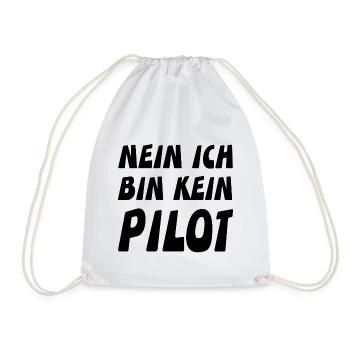 Pilot - Turnbeutel - Weiß - Vorne