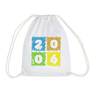 20. Écussons Geburtstag Farbige depuis 04/2006 - Sac de sport léger - blanc - Devant