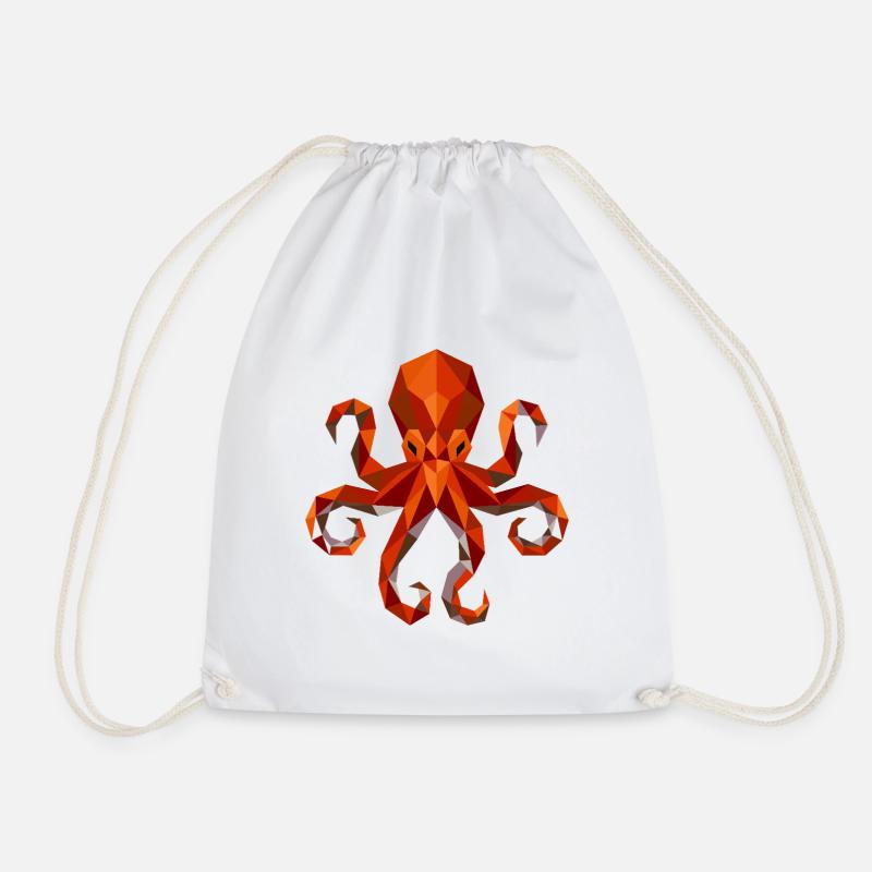 Polygone Calamar Pieuvre - Sac de sport léger - blanc