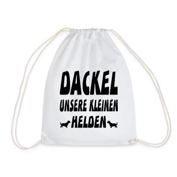 Dackel - Turnbeutel - Weiß - Vorne