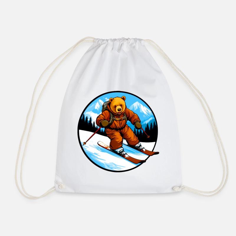 Ski Bär - Turnbeutel - Weiß