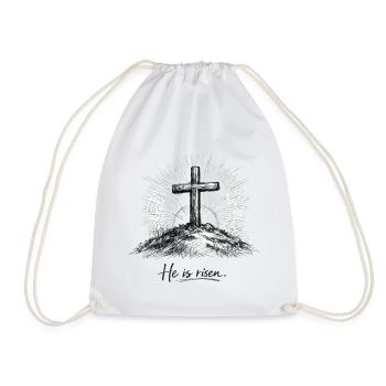 Christliches Design - Jesus Kreuz Ostern - Turnbeutel - Weiß - Vorne