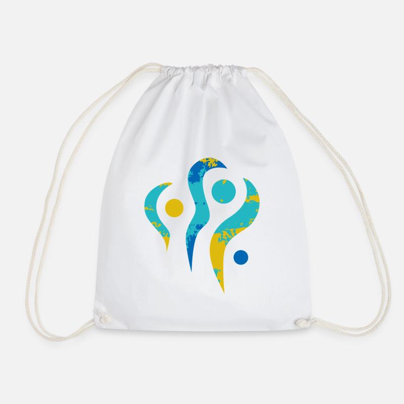 Yoga design_24 - Drawstring Bag - white