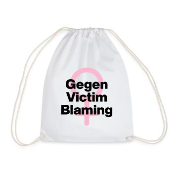 GEGEN VICTIM BLAMING – JETZT! ♀ FEMALE POWER GIRLS - Turnbeutel - Weiß - Vorne