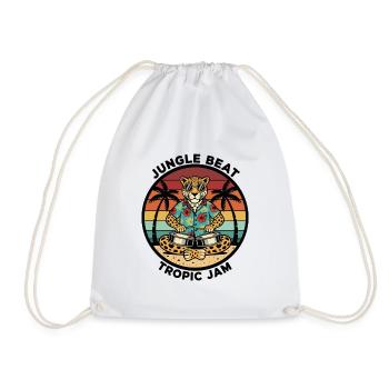 Leopard Jungle Beat Tropic Jam Retro - Turnbeutel - Weiß - Vorne