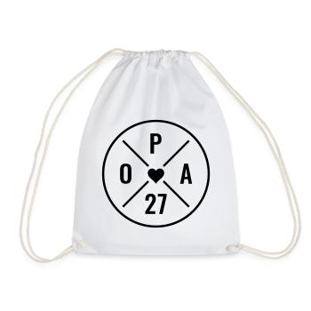 Grandpa 2027 Baby Announcement Grandchild Grandson Grandpa 27 - Drawstring Bag - white - Front