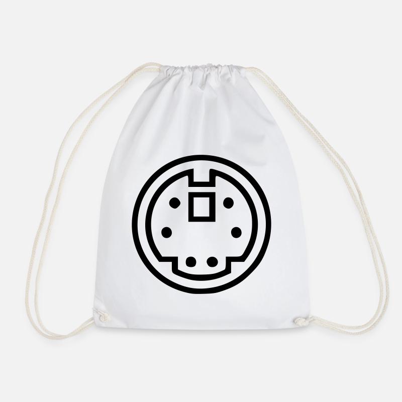 ADB connector - Drawstring Bag - white