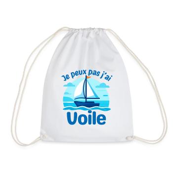 Voile et humour bateau - Sac de sport léger - blanc - Devant