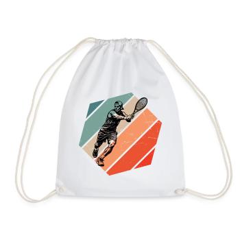 Idée cadeau pour un tennis avec tennis - Sac de sport léger - blanc - Devant