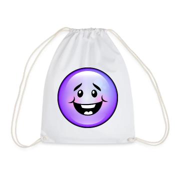 Cute Purple Bubble - Drawstring Bag - white - Front