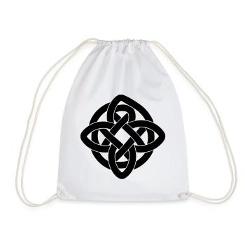 Celtic Symbol T-Shirt – Celtic Knot Infinity - Turnbeutel - Weiß - Vorne
